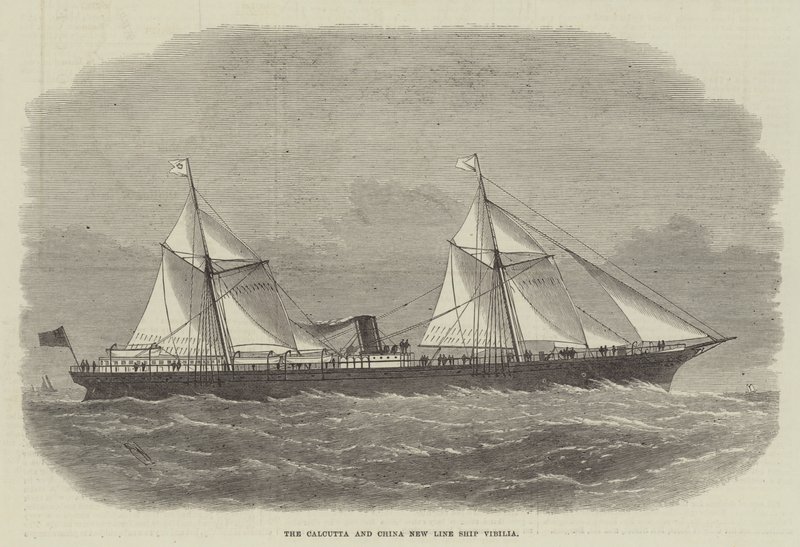 Calcutta og China New Line Ship Vibilia av Edwin Weedon