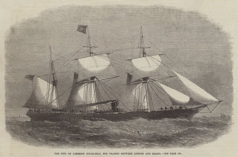 The City of Limerick Steam-Ship, for trafikk mellom London og Brasil av Edwin Weedon