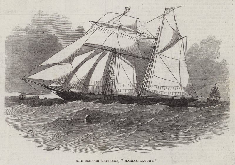 The Clipper Schooner, Marin Zagury av Edwin Weedon