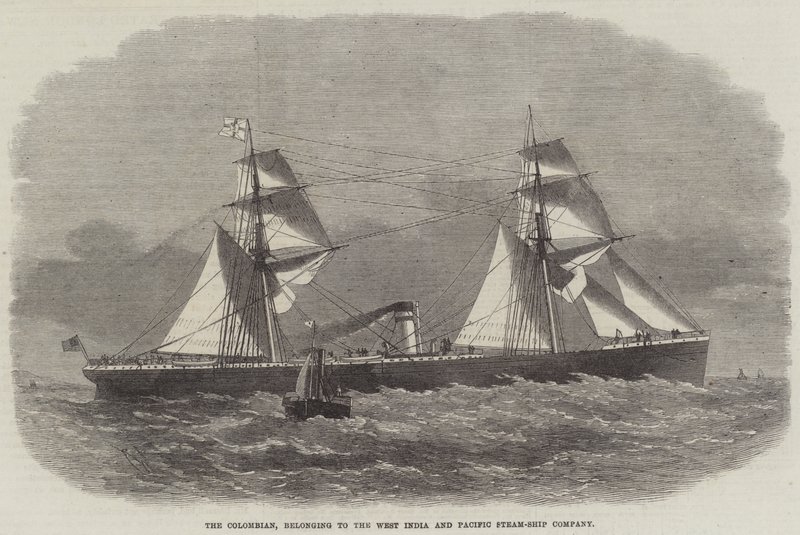 Colombianeren, som tilhører West India and Pacific Steam-Ship Company av Edwin Weedon
