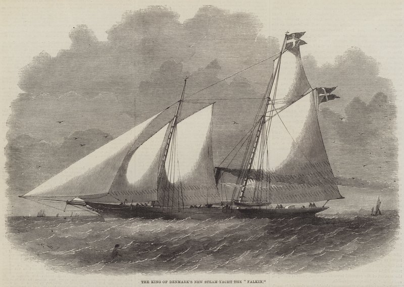 Kongen av Danmarks nye damp-yacht, Falkin av Edwin Weedon
