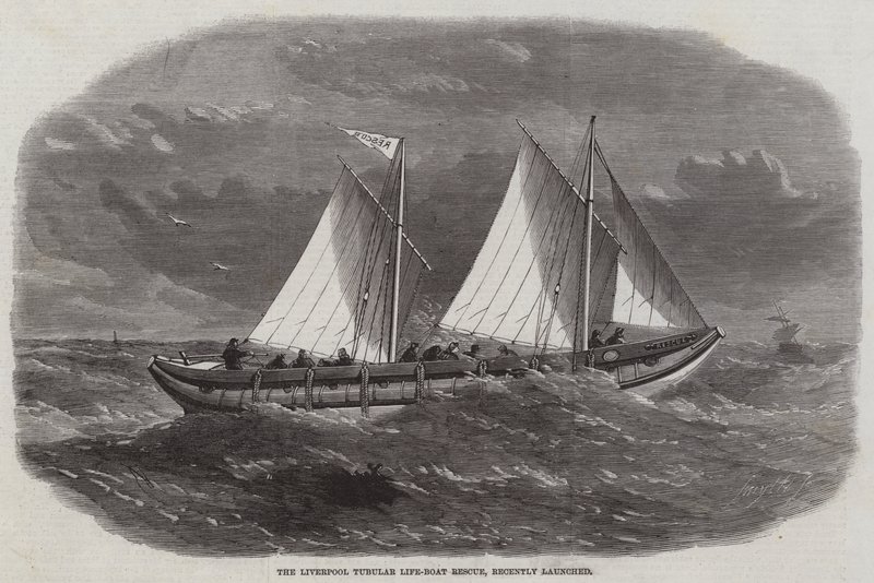 Liverpool Tubular Life-Boat Rescue, nylig lansert av Edwin Weedon