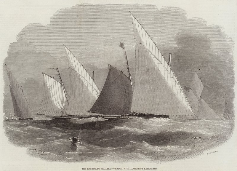 Lowestoft Regatta, match med Lowestoft Lateeners av Edwin Weedon