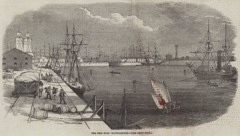 The New Dock, Southampton av Edwin Weedon