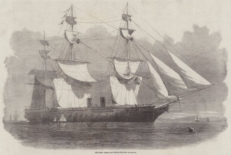 Den nye Iron Clad Steam-Fregate Warrior av Edwin Weedon