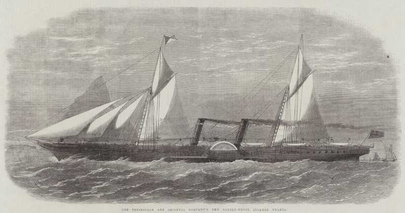 The Peninsular and Oriental Companys nye paddle-wheel Steamer Nyanza av Edwin Weedon