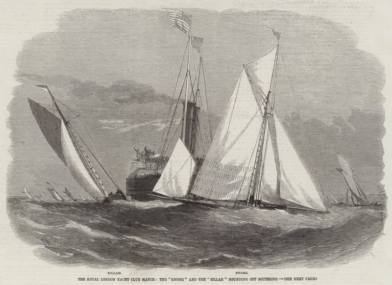 Royal London Yacht Club Match, Gnome og Zillah avrunder Southend av Edwin Weedon