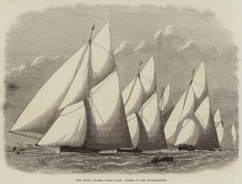 Royal Thames Yacht Club, avslutning på Cutter-Match av Edwin Weedon
