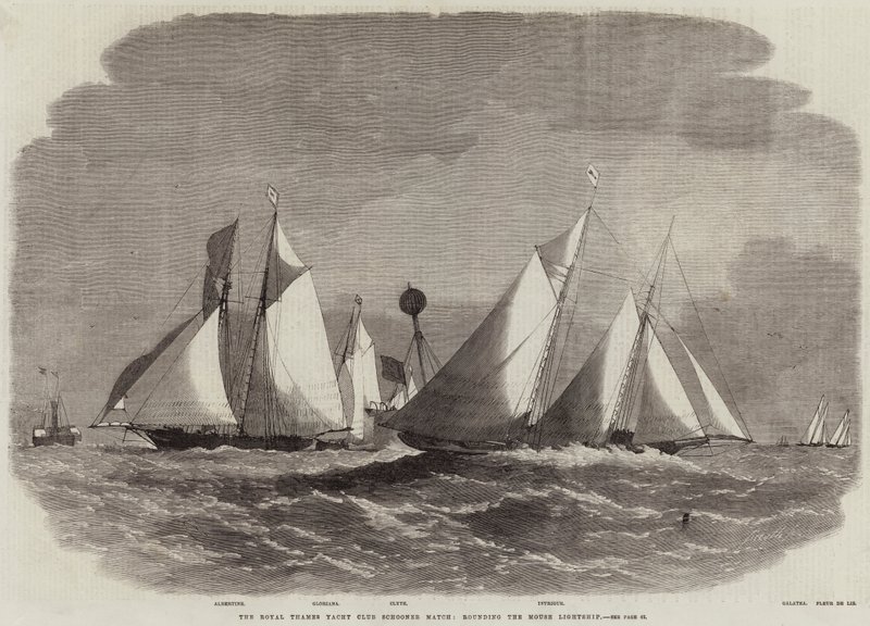 Royal Thames Yacht Club Schooner Match, runder Mouse Lightship av Edwin Weedon