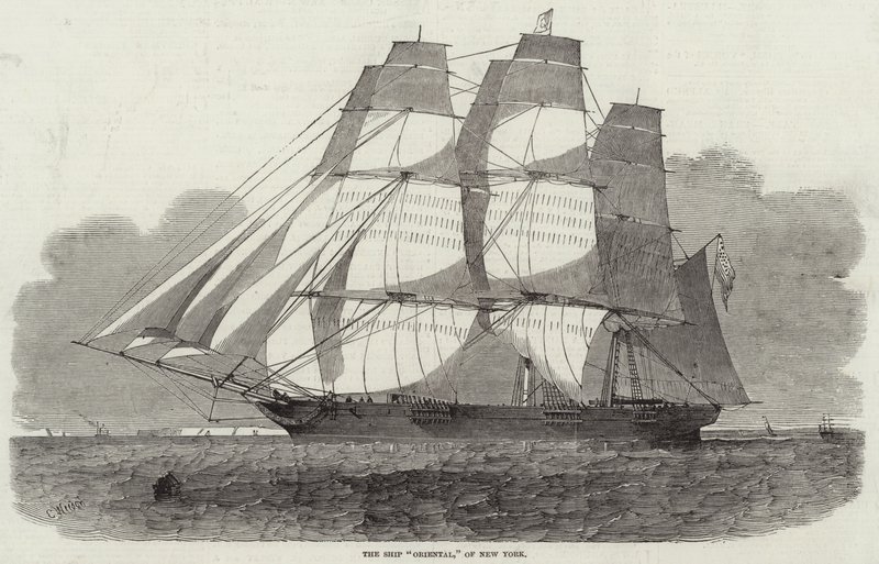 The Ship Oriental, i New York av Edwin Weedon