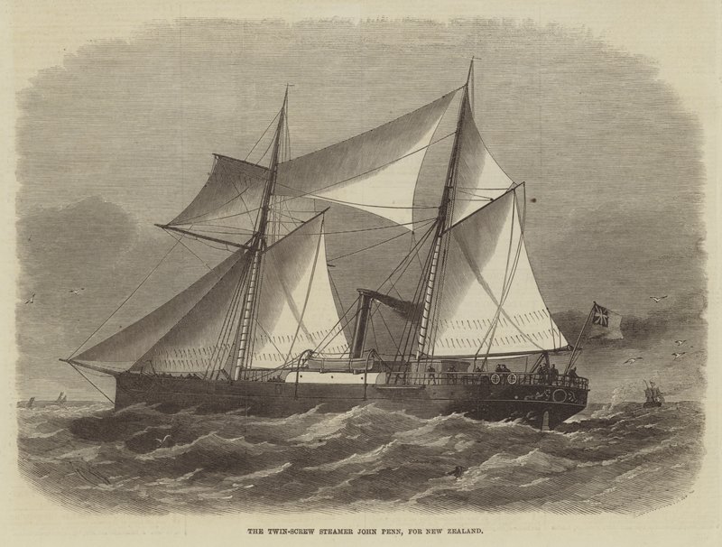Twin-screw Steamer John Penn, for New Zealand av Edwin Weedon