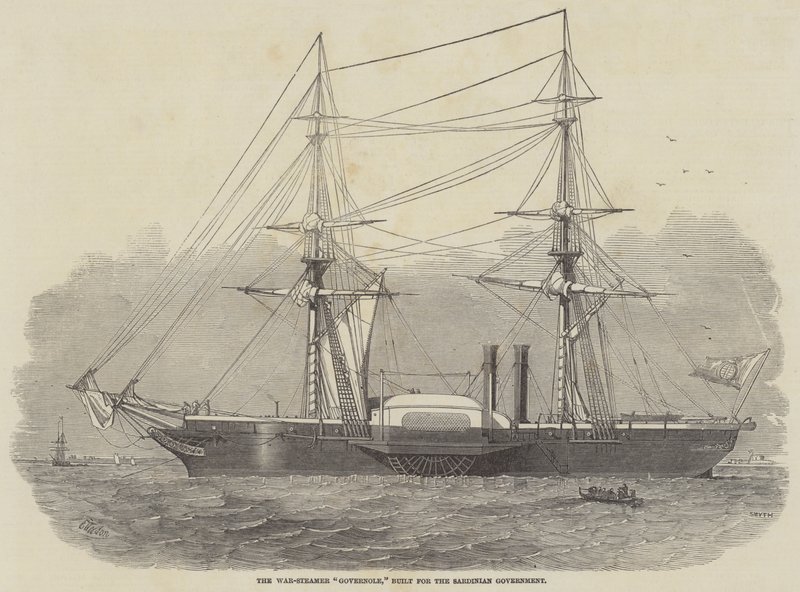 War-Steamer Governole, bygget for den sardinske regjeringen av Edwin Weedon