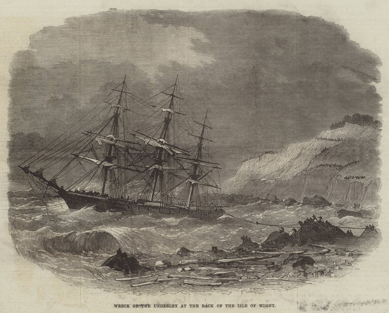 Vraket av Underley på baksiden av Isle of Wight av Edwin Weedon