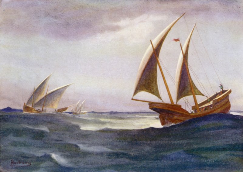 Tre av hans forsinkede skip hadde kommet i havn av Edwin Arthur Norbury