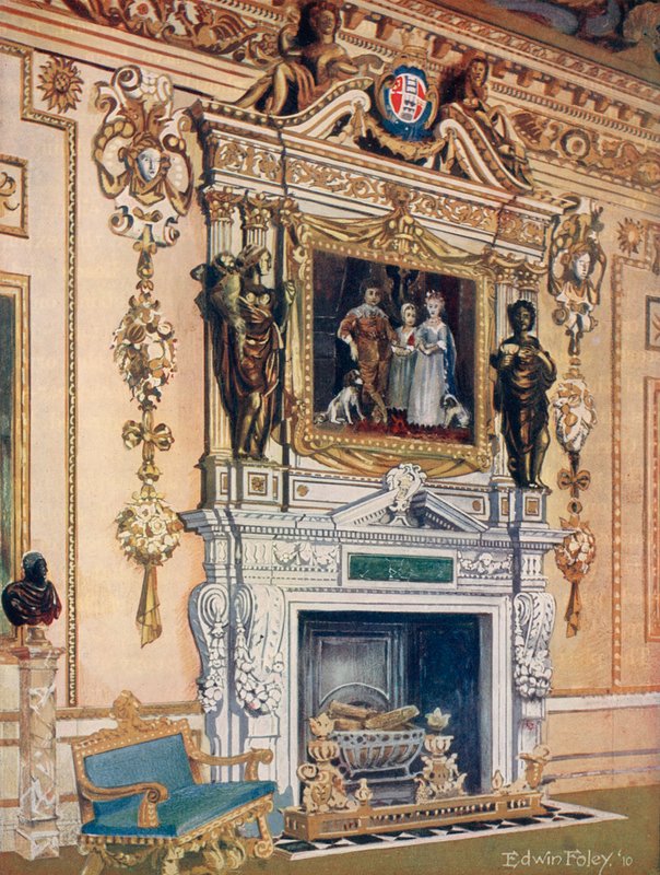 Skorstein i Double Cube-rommet, Wilton House av Edwin John Foley