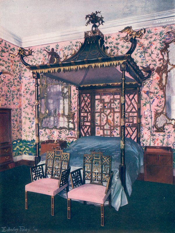 Chippendale Chinese Room på Badminton House av Edwin John Foley