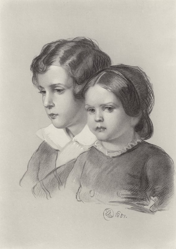 Gutt og Lassie av Edwin Landseer