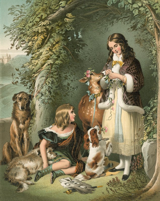 The Marquess of Stafford and the Lady Evelyn Gower (The Sutherland Children) av Edwin Landseer