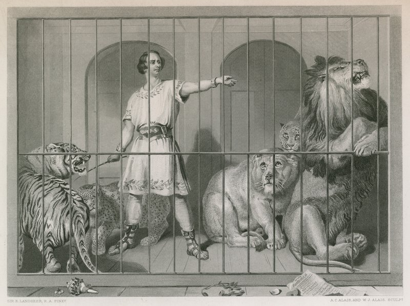 Van Amburgh og løvene av Edwin Landseer