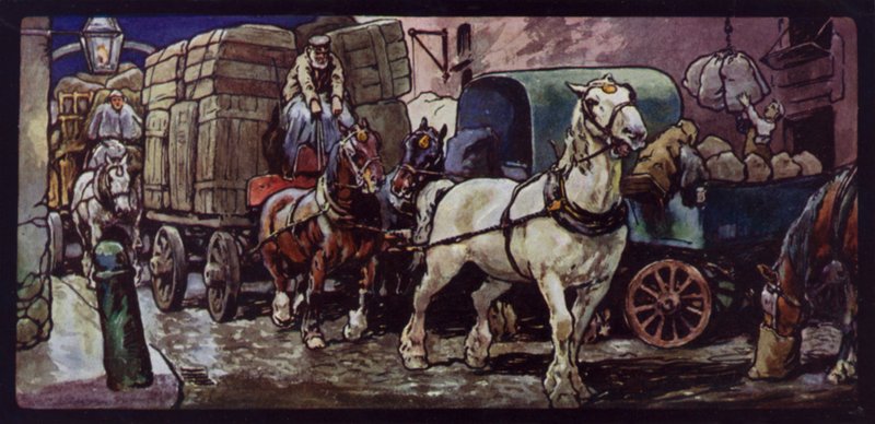 Clydesdale-hester på jobb av Edwin Noble