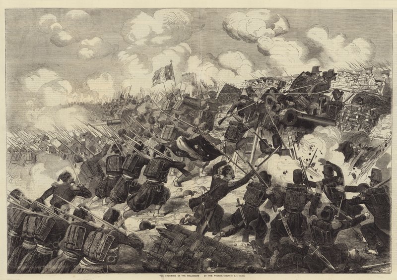 The Storming of the Malakhoff av franskmennene av Edwin Thomas Dolby