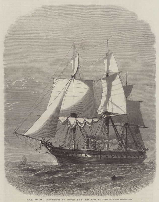 HMS Galatea, på oppdrag fra kaptein HRH hertugen av Edinburgh av Edwin Weedon
