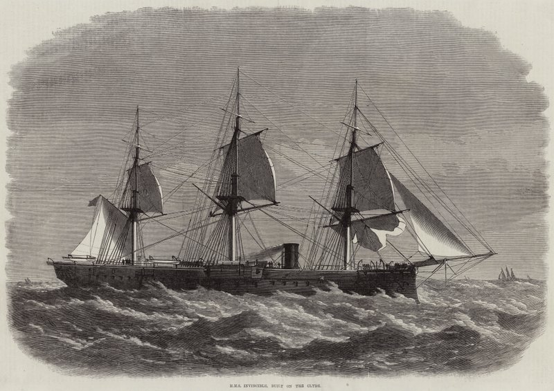 HMS Invincible, bygget på Clyde av Edwin Weedon