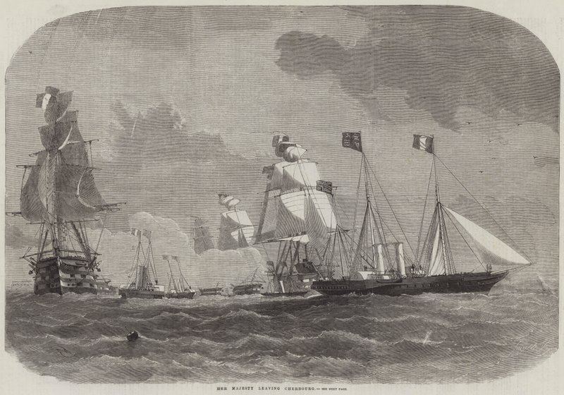 Hennes Majestet forlater Cherbourg av Edwin Weedon