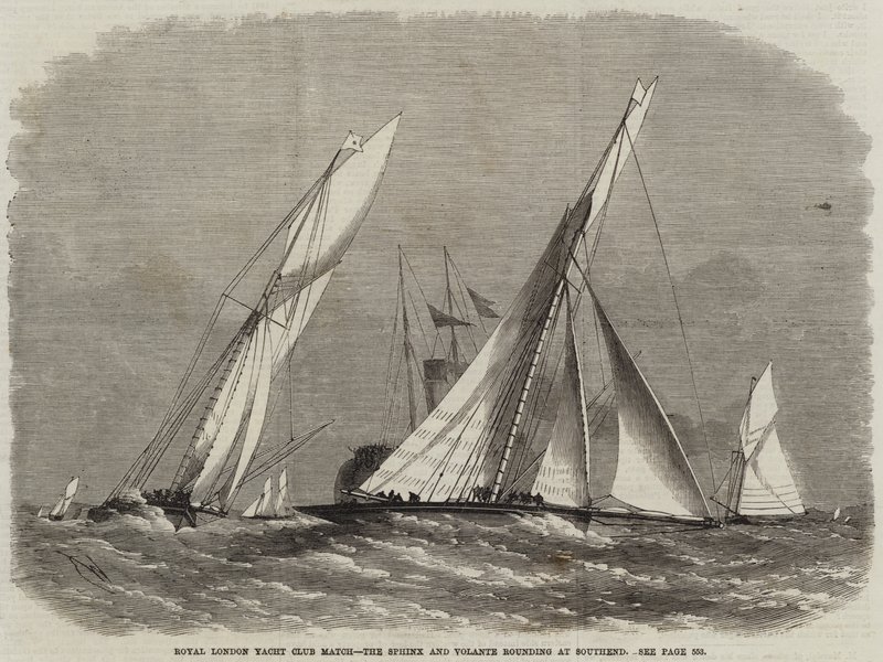 Royal London Yacht Club Match, Sphinx og Volante-rundingen på Southend av Edwin Weedon