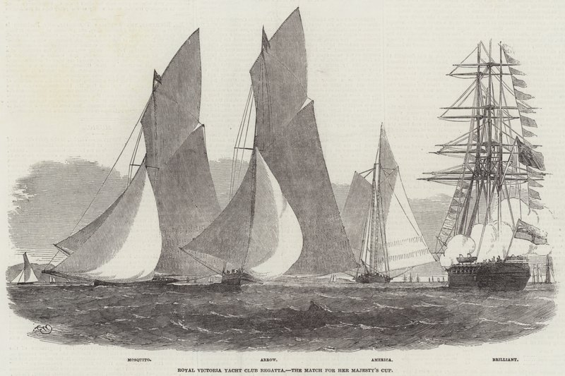 Royal Victoria Yacht Club Regatta, kampen om Hennes Majestets Cup av Edwin Weedon