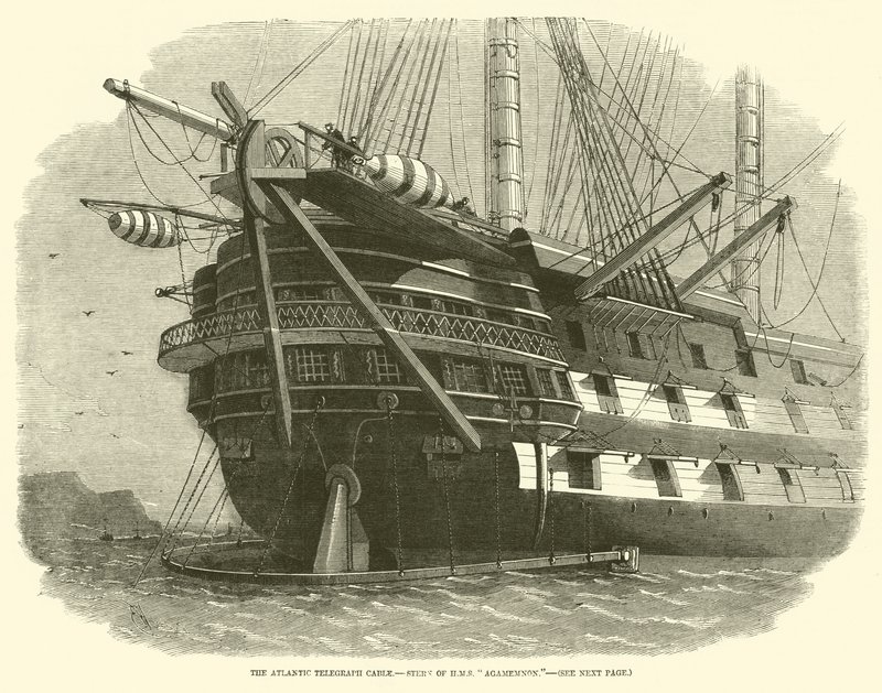The Atlantic Telegraph Cable, Stern fra HMS Agamemnon av Edwin Weedon