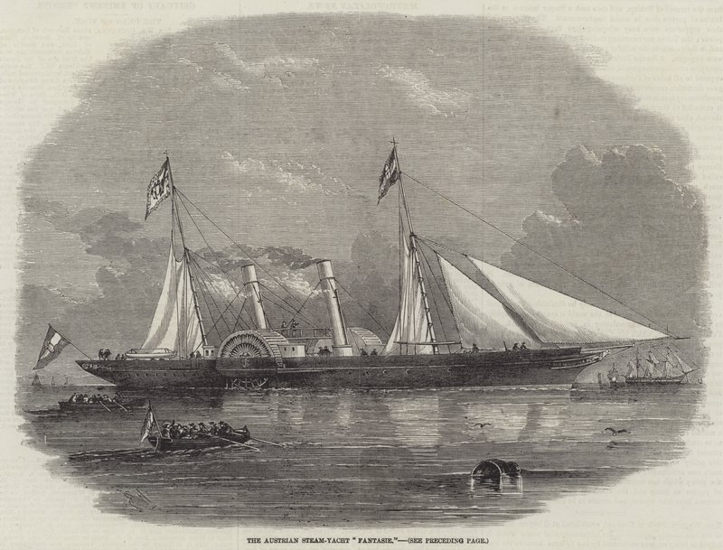 Den østerrikske Steam-Yacht Fantasie av Edwin Weedon