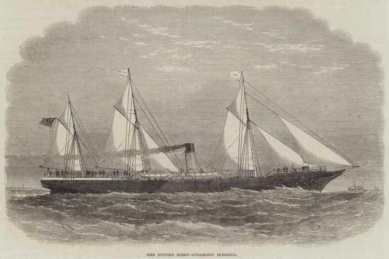 Dundee Screw-Steamship Hibernia av Edwin Weedon