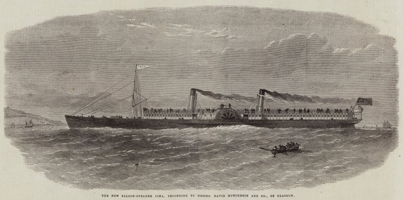 The New Saloon-Steamer Iona, tilhørende Messers David Hutcheson and Company, fra Glasgow av Edwin Weedon