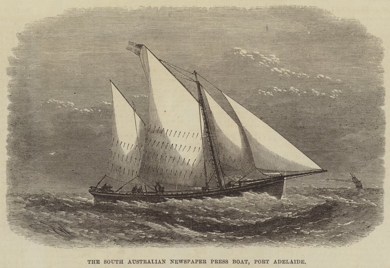 The South Australian Newspaper Press Boat, Port Adelaide av Edwin Weedon