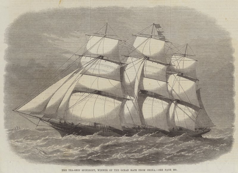 The Tea-Ship Spindrift, vinner av Ocean Race fra Kina av Edwin Weedon