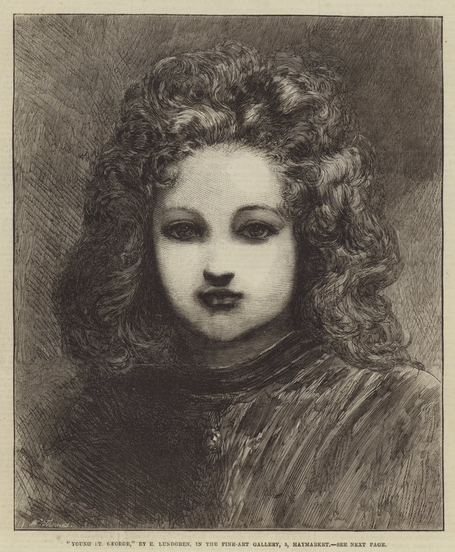 Young St George, i Fine-Art Gallery, 5, Haymarket av Egron Sellif Lundgren