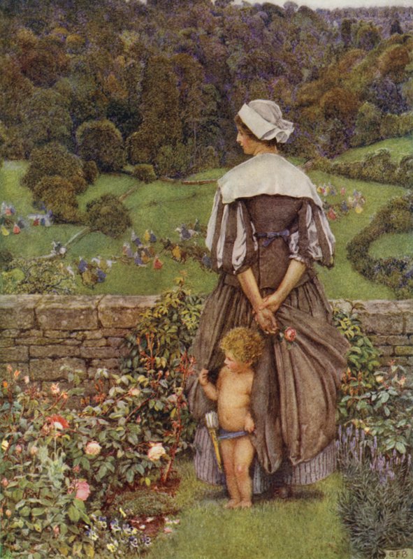 En nyanse og gråte etter amor (farge litho) av Eleanor Fortescue-Brickdale