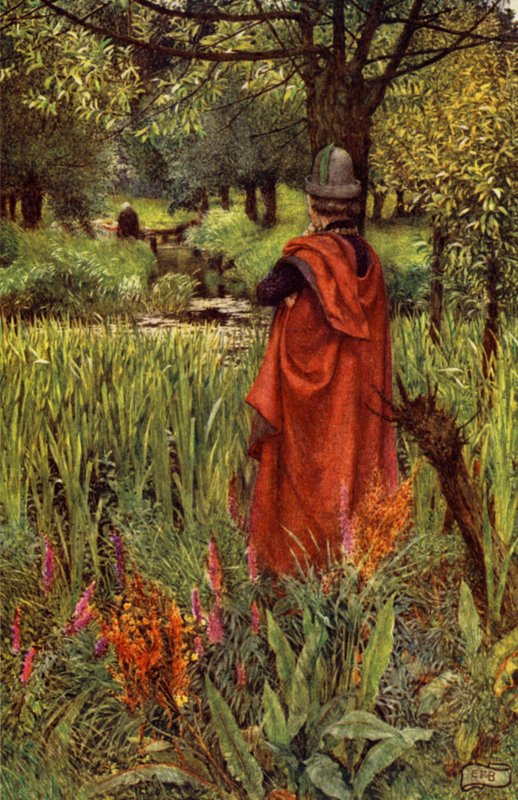 Elaine (farge litho) av Eleanor Fortescue Brickdale