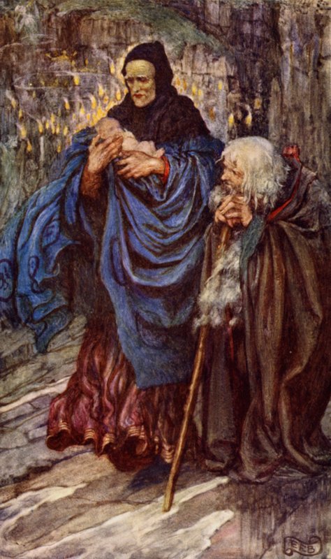 Guinevere (farge litho) av Eleanor Fortescue Brickdale