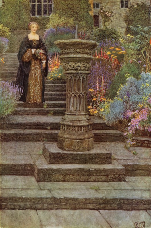 Som til de hageherlighetene som her er De blomstrende søte likhetene til deg (farge litho) av Eleanor Fortescue Brickdale