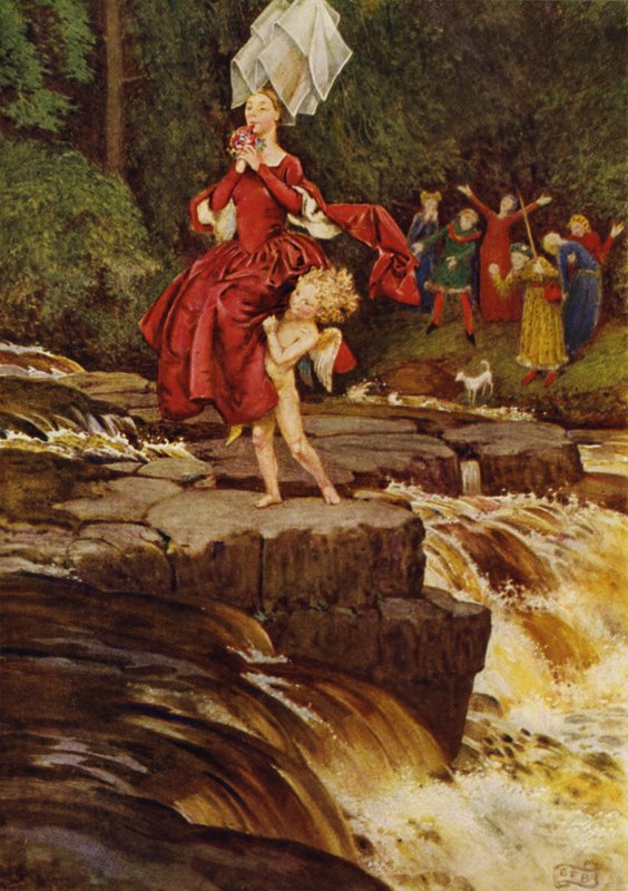 Kjærlighet vil finne ut veien (farge litho) av Eleanor Fortescue Brickdale