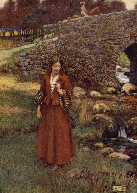 Fogdens datter av Islington (farge litho) av Eleanor Fortescue Brickdale