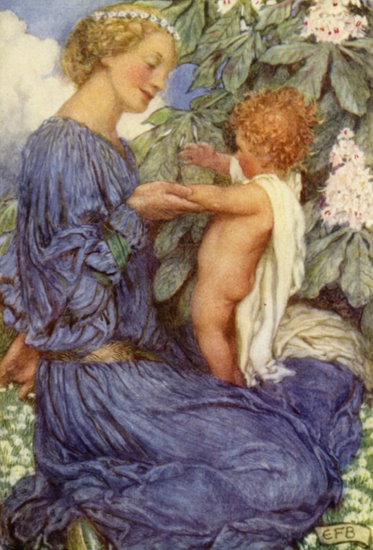 Den siste turen sammen (farge litho) av Eleanor Fortescue Brickdale