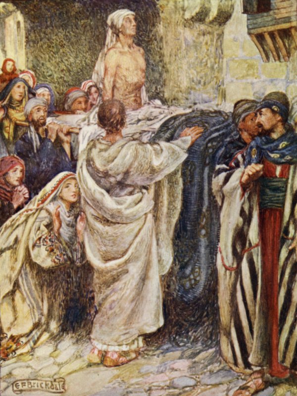 Enkens sønn oppvokst ved Nain (farge litho) av Eleanor Fortescue Brickdale