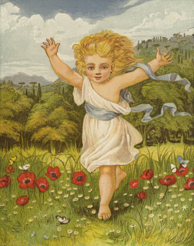 Lerken vekket visjoner om endeløse håp (farge litho) av Eleanor Fortescue Brickdale