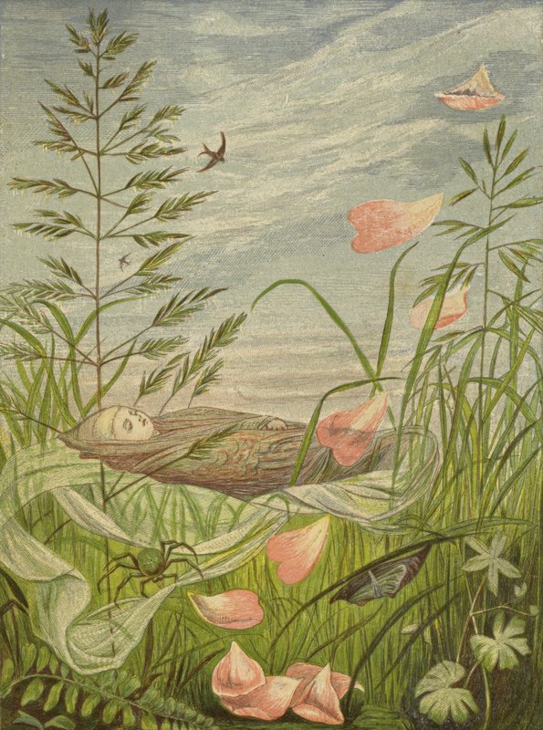 Når våren begynner (farge litho) av Eleanor Fortescue Brickdale