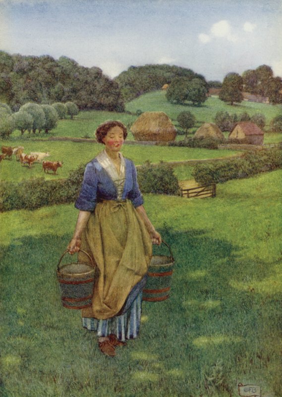Hvis brune har vakrere ynde enn noe malt ansikt som jeg vet at Hyde Park kan vise (litho-farge) av Eleanor Fortescue Brickdale