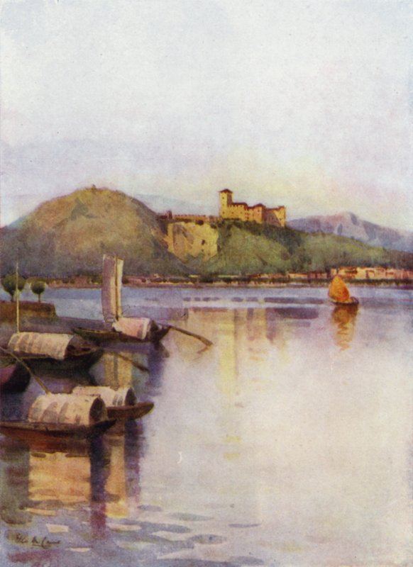 Angera, Lago Maggiore (farge litho) av Ella Du Cane