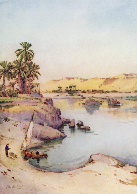Islands of the First Cataract (farge litho) av Ella Du Cane